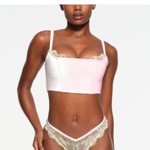 Skims velvet lace corset